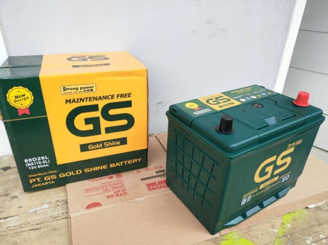 Promo Aki 80D26L / Nx110-5L Gs Mf 12 Volt 80 Ampere Promo Diskon 7% di