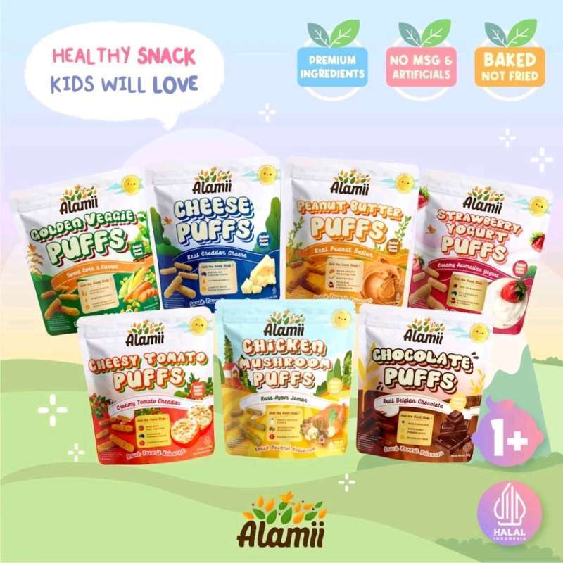 Jual Alamii Puffs Healthy Snack Cemilan Atau Snack Bayi & Anak Sehat