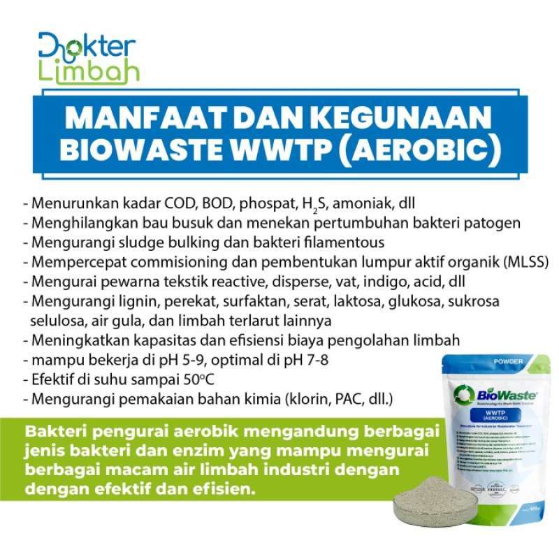 Promo Biowaste WWTP, Bakteri Khusus Pengurai Air Limbah Industri (100g ...