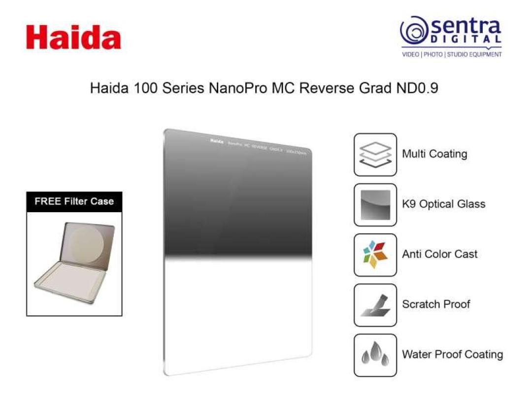 Haida NanoPro MC GND 0.9 Verlaufsfilter 150x100mm | 3 Stops, Hard Edge | Für Serie 100 Filterhalter