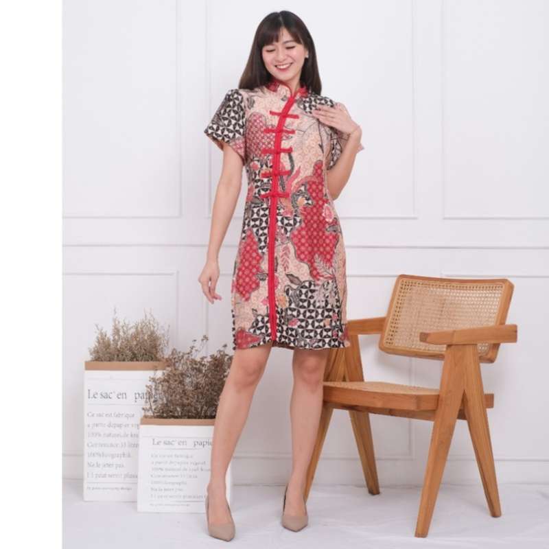 Dress batik satin hot sale