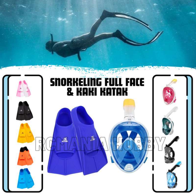 Promo SALE SNORKLE SNORKLING SNORKEL FULL FACE SNORKELING DIVING MASK