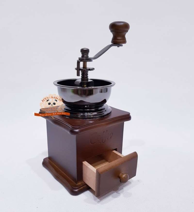Promo Coffee Grinder Wood ( Kayu ) Manual / Alat Penggiling Kopi Kayu