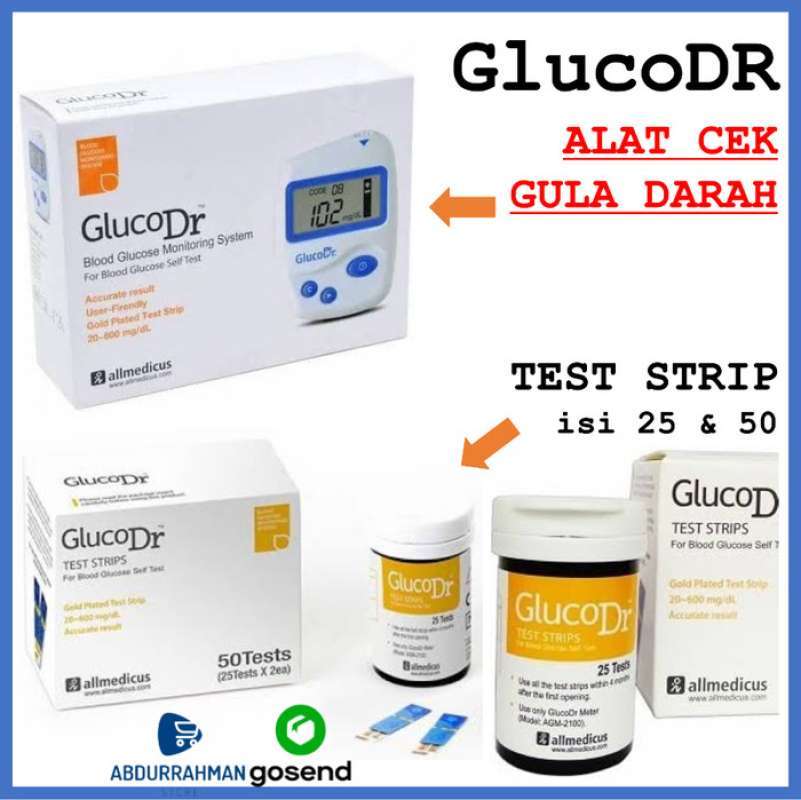 Promo Alat Ukur Cek Gula Darah Glucodr Gluco Dr Test Strip Code 8 Agm 2100 Diskon 65 Di Seller