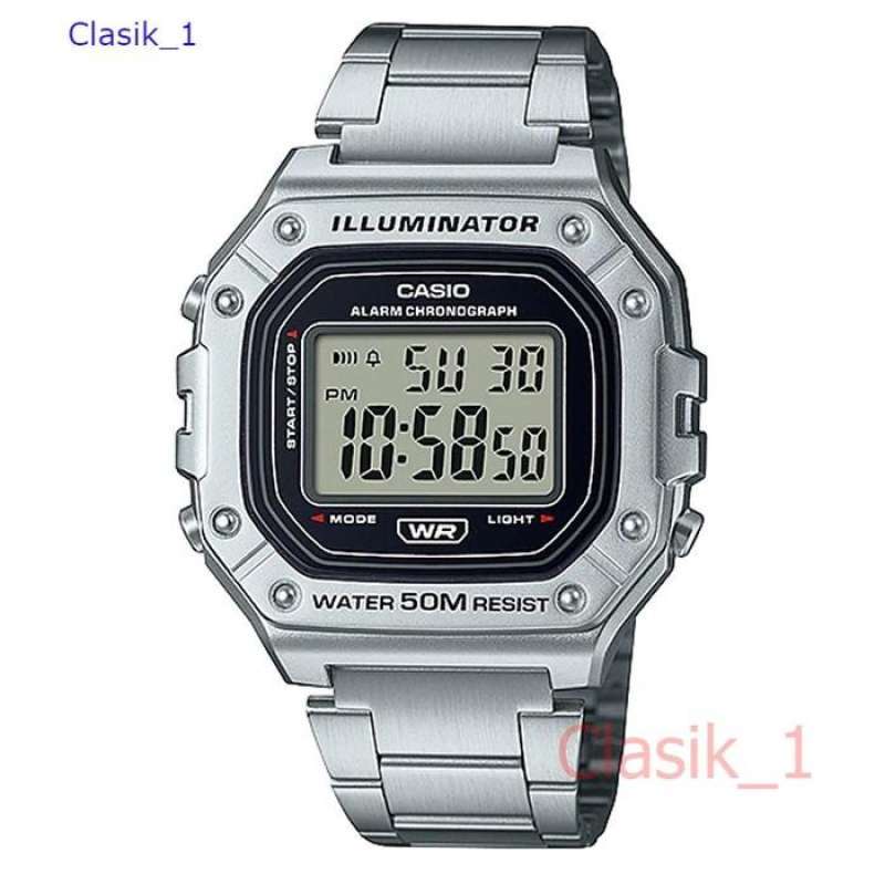 Original 100%!! Casio W-218HD-1AVDF Jam Tangan Pria W218H W218HD