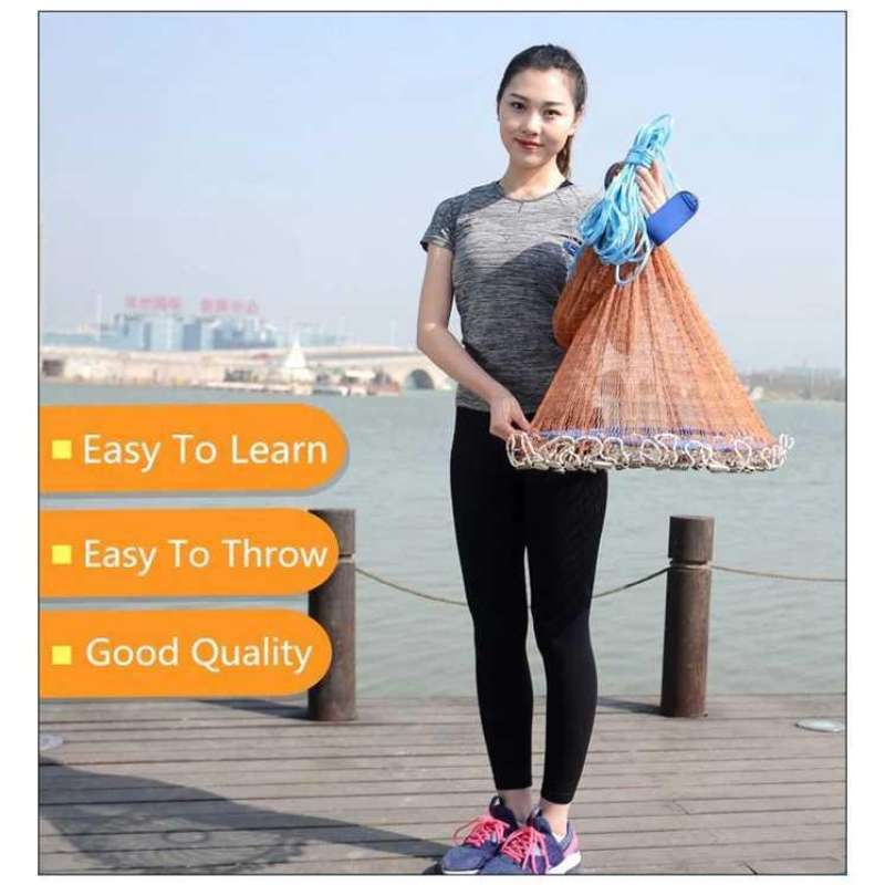 Jual Finefish Jaring Pancing Ikan Lempar Fishing Throw Net Cage Se4 ...