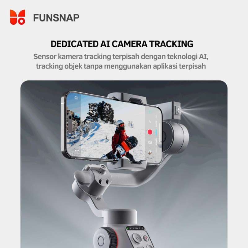 Promo Funsnap Capture 5 Exclusive Set Gimbal Stabilizer 3-axis Ai ...