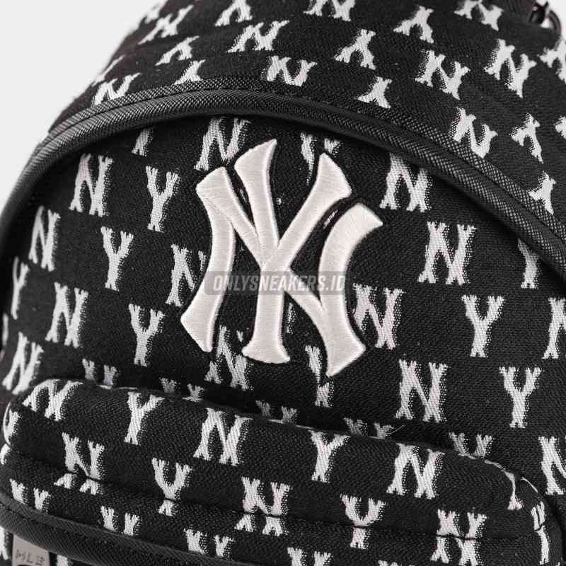 Jual Mlb Korea Monogram Mini Backpack Ny Yankees Black (100