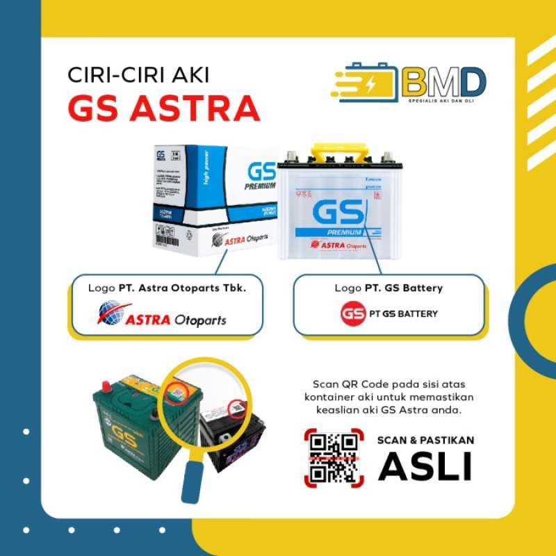 Promo Aki Gs Astra Hybrid Ns60 Untuk Mobil Avanza, Xenia,, Terios, Dll