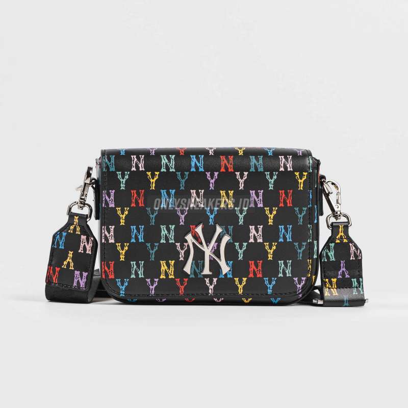 Jual Mlb Ny Yankees Monogram Rainbow Hoody Bag Black (100
