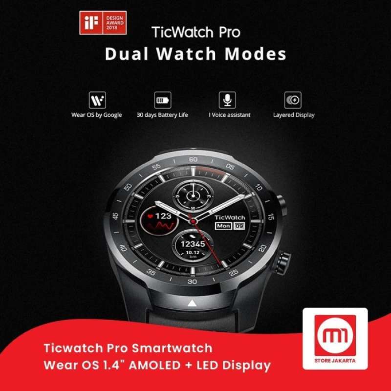 Jual Ticwatch Pro Smartwatch Wear Os 1.4 Amoled Led Display Di Seller Mba Ayu Tugu Selatan Kota Jakarta Utara Blibli