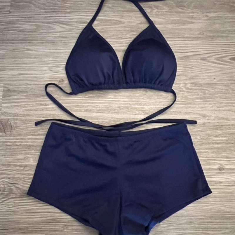 Promo Bikini Set / Simple Bikini / Bikini Boxer - Navy Diskon 23% Di ...