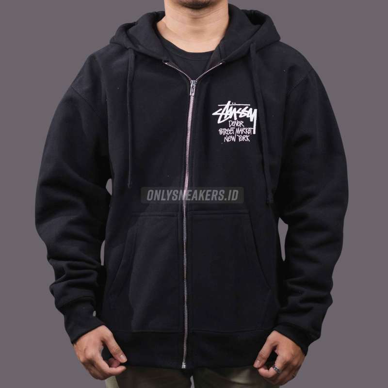 Jual Stussy Dsm New York Zip Black Hoodie (100% Authentic) Di