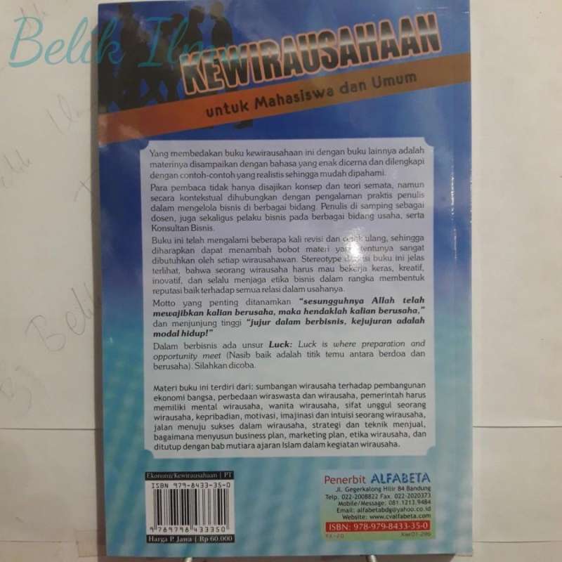 Jual Buku Kewirausahaan Untuk Mahasiswa Dan Umum Di Seller ...