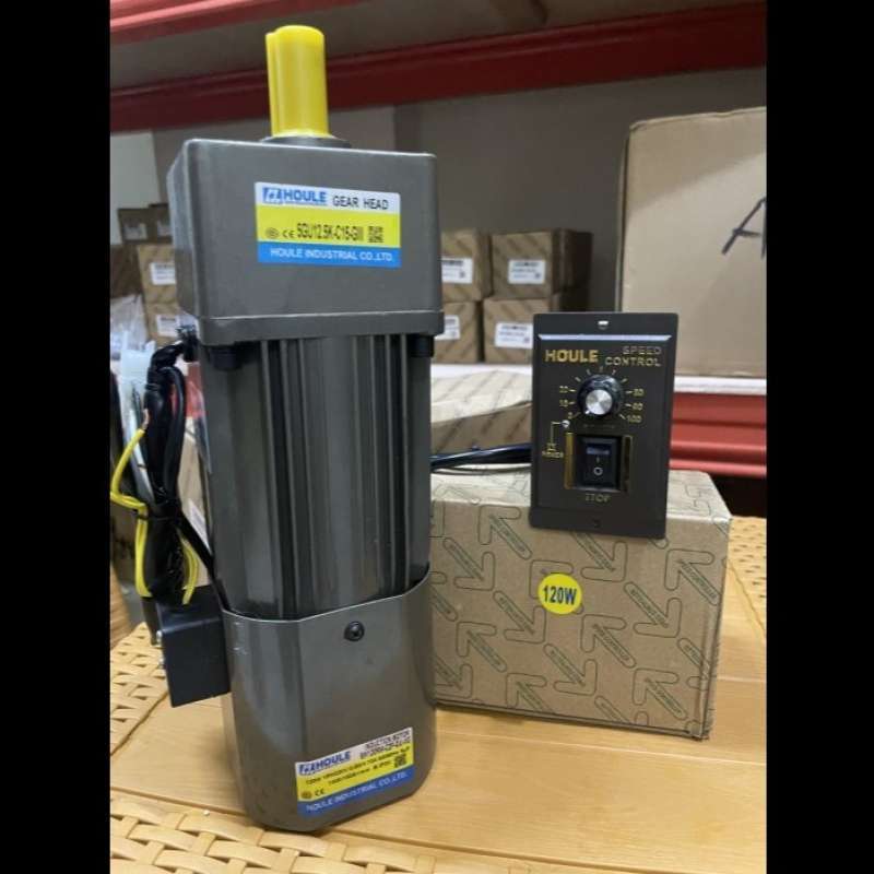 Promo Speed Control Motor Gearbox 120w With Brake 220v 1 Phase - Gear ...