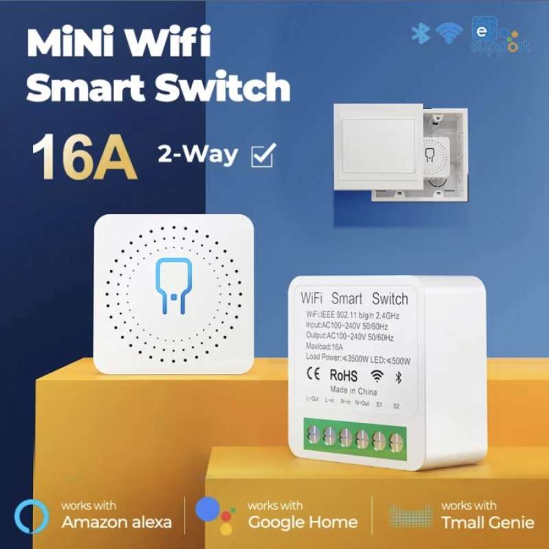 Promo Smartrul Ewelink 16a Mini Wifi Smart Switch Light 2 Way Module On ...