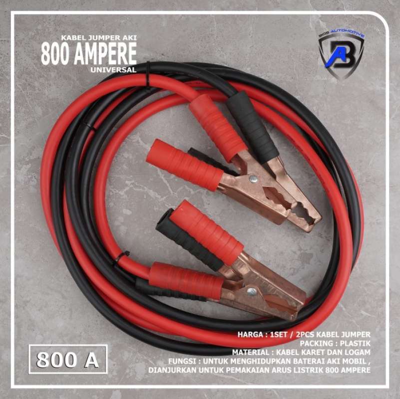 Promo Kabel Aki Mobil / Kabel Jumper / Kabel Accu 800 Ampere 2 Meter ...