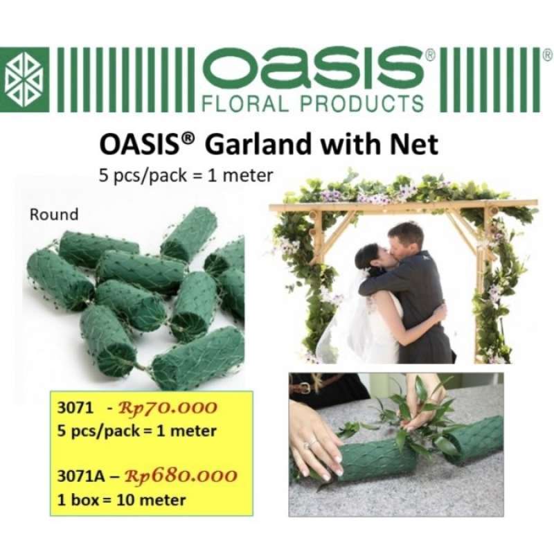 Jual Oasis Garland With Net Floral Foam Basah Rangkaian Gantung