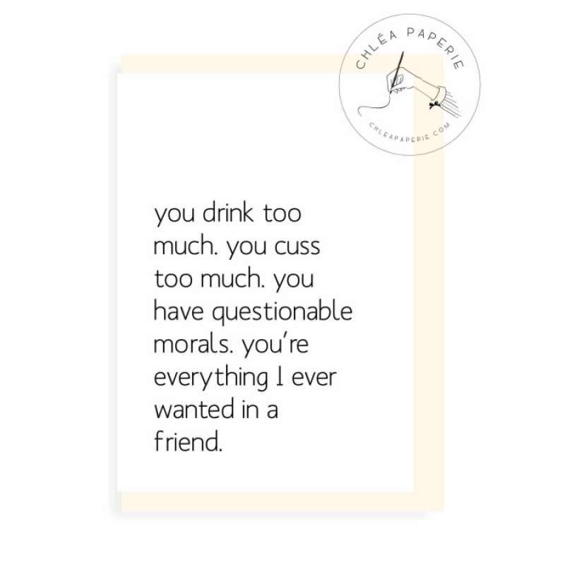 Coical Funny Birthday Greeting Card Friendship BFF Another Year Of Us