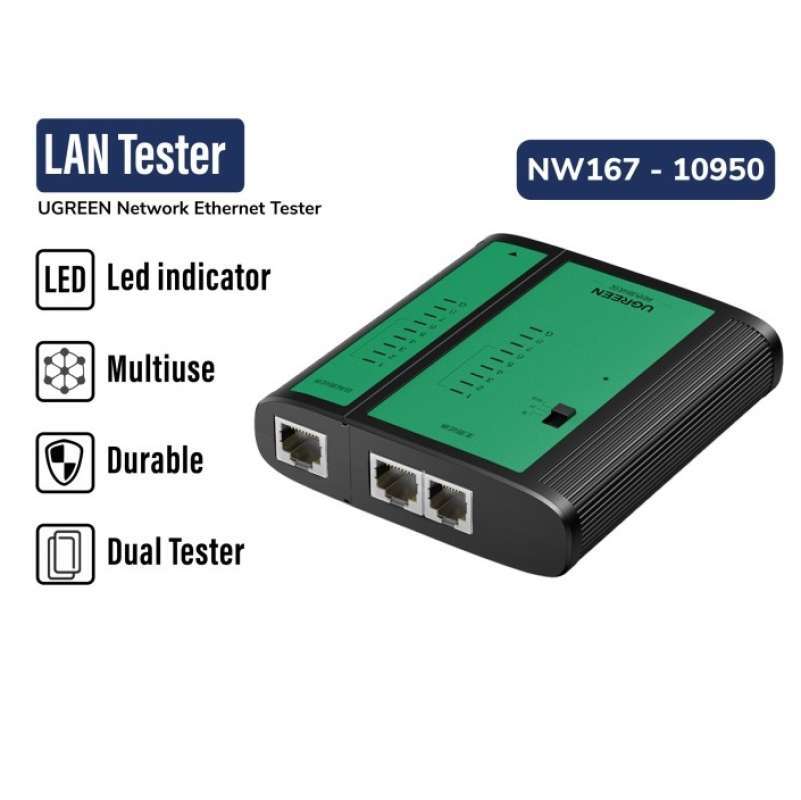 Promo Network Lan Tester Ugreen Rj11 Rj45 Alat Penguji Tes Kabel ...