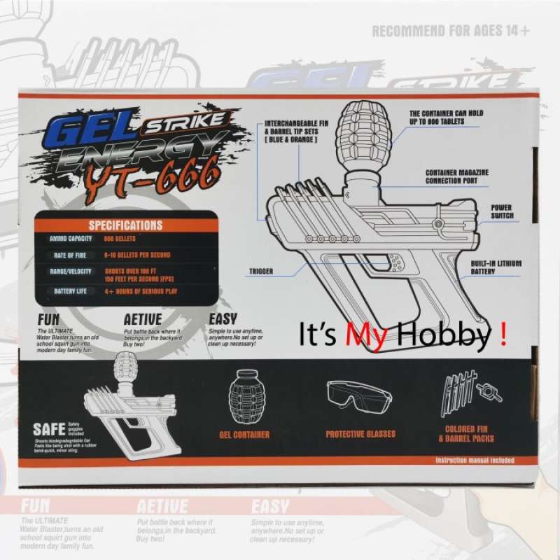 Jual Gel Strike Energy / 78 Mm Gel Ball Shooter / Water Gel Blaster