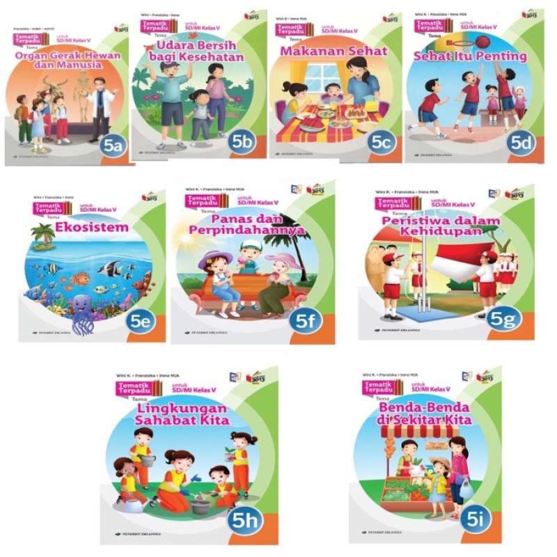 Promo Paket Tematik Terpadu Kelas 5 Sd Tema 5a-5i K13 Erlangga Diskon ...