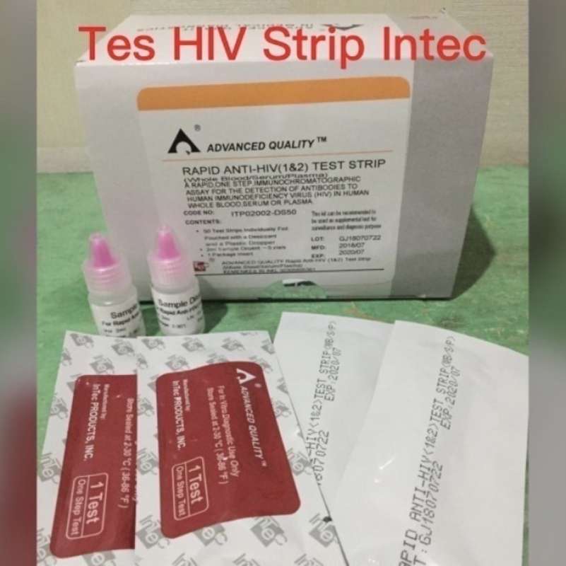 Promo Tes Hiv Strip Isi 50 Tes Intec (whole Blood/serum/plasma) Diskon