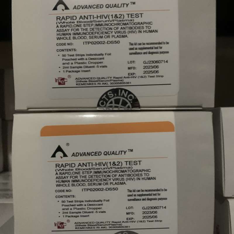 Promo Tes Hiv Strip Isi 50 Tes Intec (whole Blood/serum/plasma) Diskon 23 Di Seller Leomord