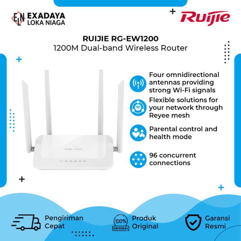 Promo Ruijie Reyee Rg-ew1200 Wireless Router Dual-band 1200m Diskon 23% ...