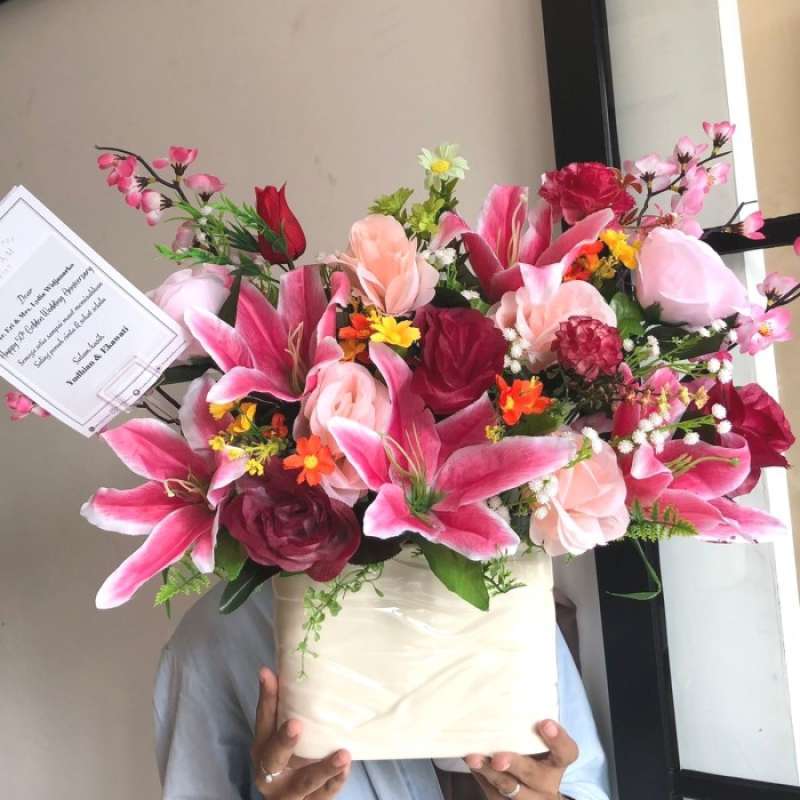 Jual Rangkaian Bunga Vas Artificial Kembang Palsu | Windham Florist Di ...