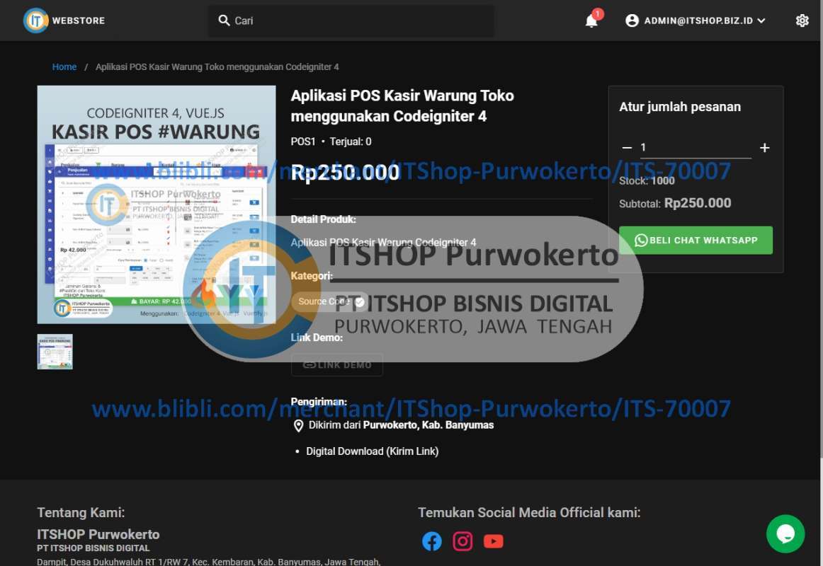 Jual Source Code Aplikasi Web Store Toko Online Digital Menggunakan Codeigniter 4 Di Seller Jual Source Code Aplikasi Web Store Toko Online Digital Menggunakan Codeigniter 4 Di Seller