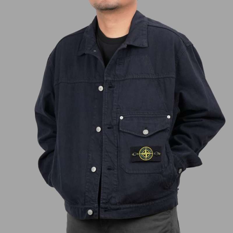 Jual Supreme Stone Island Denim Trucker Jacket Navy 100 Authentic M Di Seller Raindrop Cengkareng Timur Kota Jakarta Barat Blibli