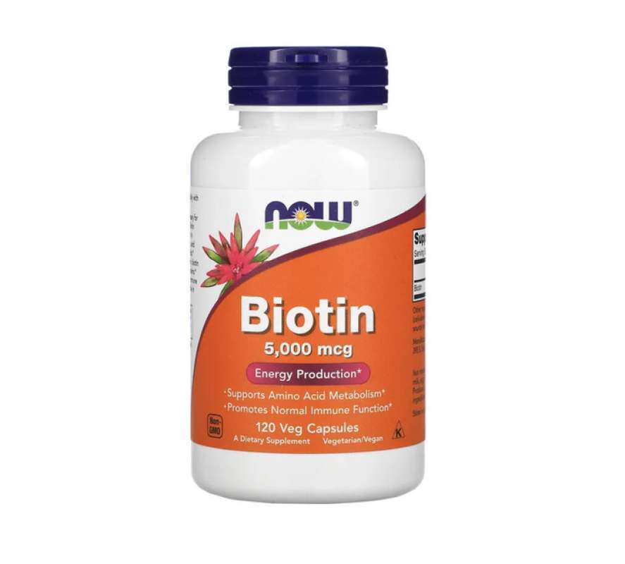 Promo Now Foods Biotin 5000 Mcg 120 Veg Capsules Diskon 23% Di Seller ...
