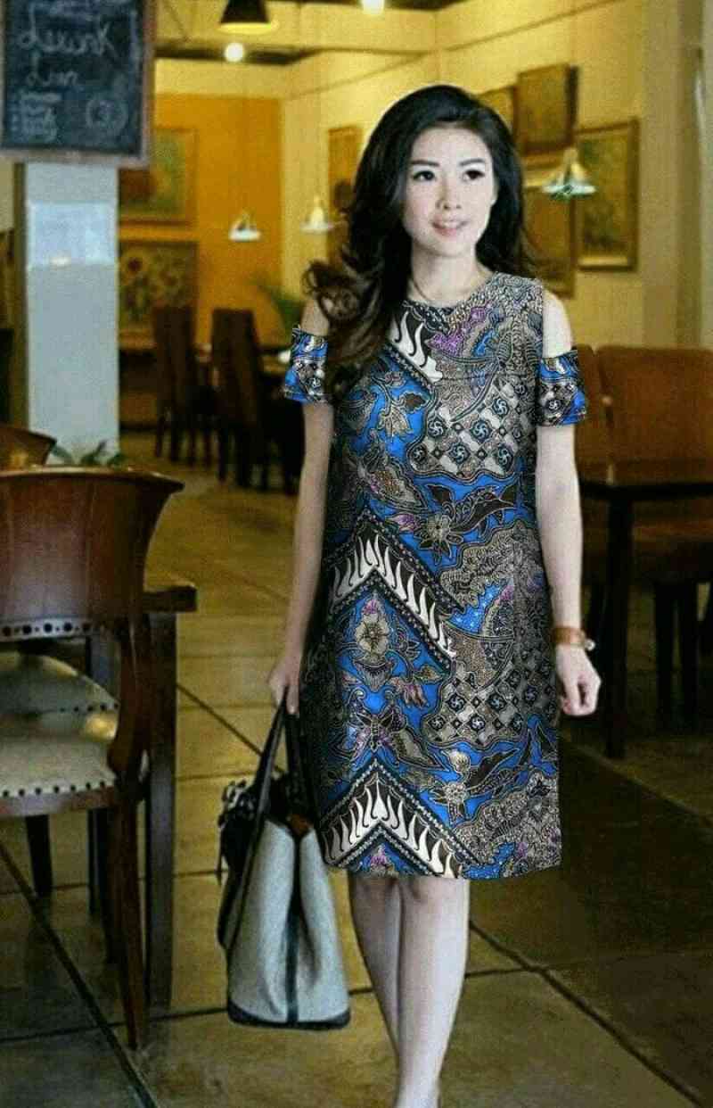 Jual Dress Midi mini gaun Batik Katun Sutra Cut Etnik Modern Resmi formal Di Seller Zati Shop Cengkareng Timur Kota Jakarta Barat Blibli