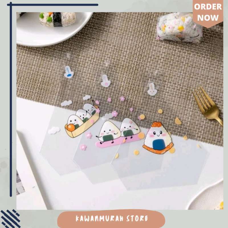 Jual Plastik Segitiga Bungkus Onigiri / Wrapper Plastik Kimbap Sushi 10