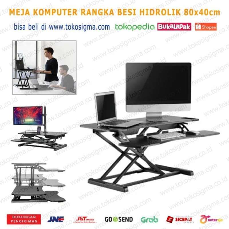 Promo Meja Komputer Hidrolik Adjust Tinggi Rendah - Stand Desk Riser Zt ...