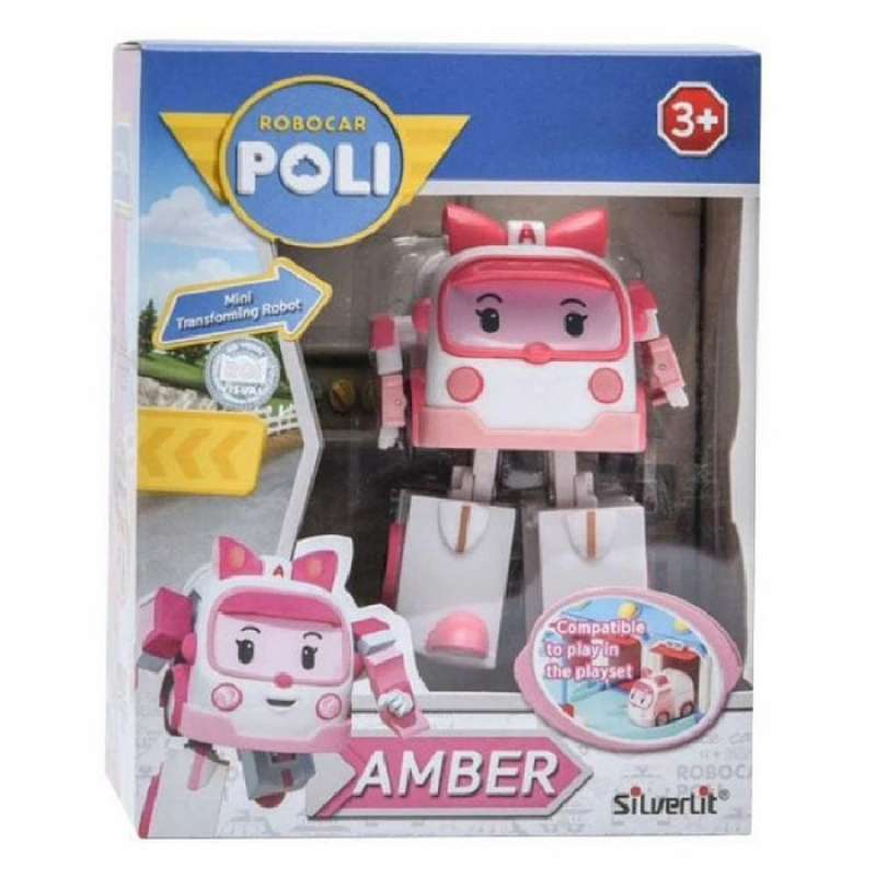 Promo Robocar Poli Mini Transforming Robot Amber 83047 Mainan Anak ...