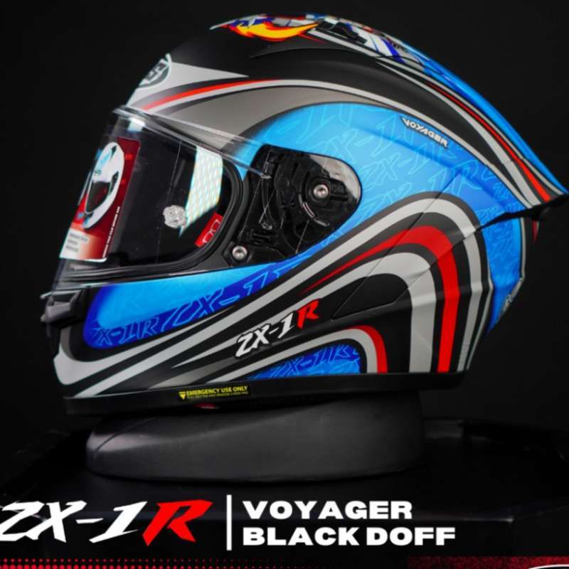 Jual Njs Zx-1r Voyager Hitam Gloss/doff - Helm Full Face
