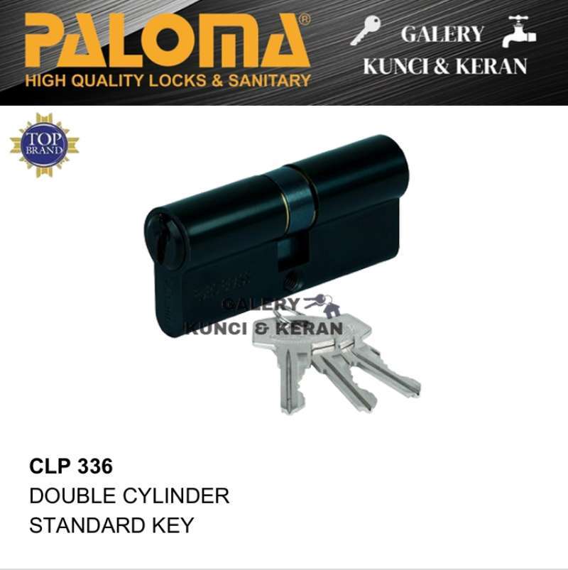 Jual Paloma Clp 336 Double Cyl Std Key Kunci Deluxe Dc-sk 70mm Matte ...