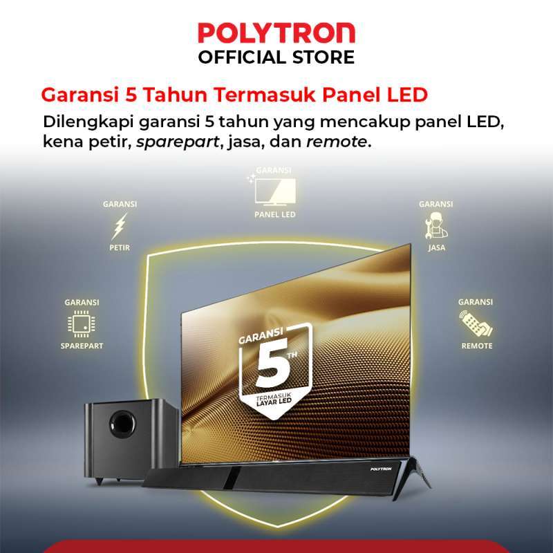 Google Tv Polytron Cinemax Soundbar 50 Inch Promo Polytron 4k Uhd