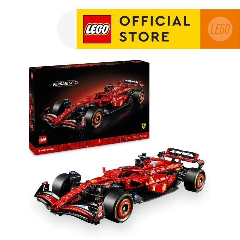 LEGO Technic 42207 Ferrari SF-24 F1 Car (1,361 Pieces) Mainan Susunan Balok  (18 Tahun+)
