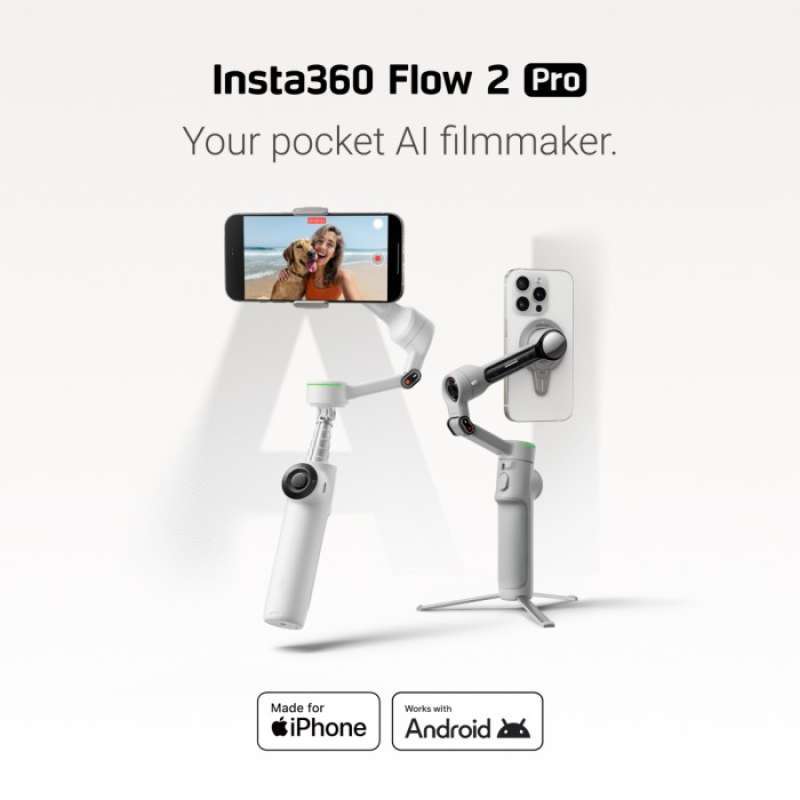 Promo Insta360 Flow 2 Pro Smarphone Stabilizer Gimbal Ai Auto Tracking ...