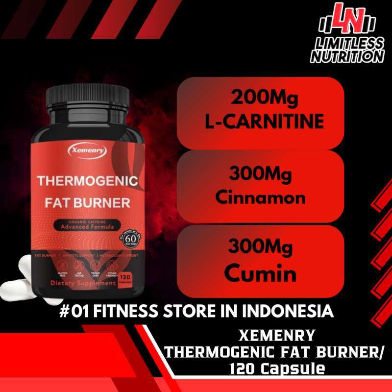 Jual Xemenry Usa Thermogenic 500 L- Carnitine With Cinnamon Cumin Extract  120 Capsules Fat Burner Di Seller Limitless Nutrition - Kuta, Kab. Badung