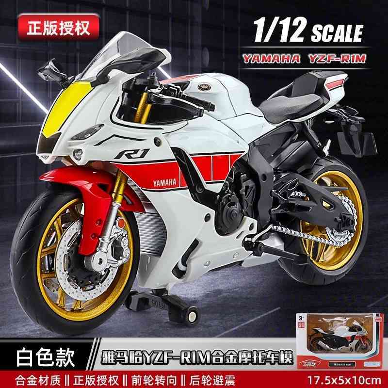 TWH YAMAHA YZF-R1M Diecast Motor Skala 1:12 Premium Koleksi Hadiah