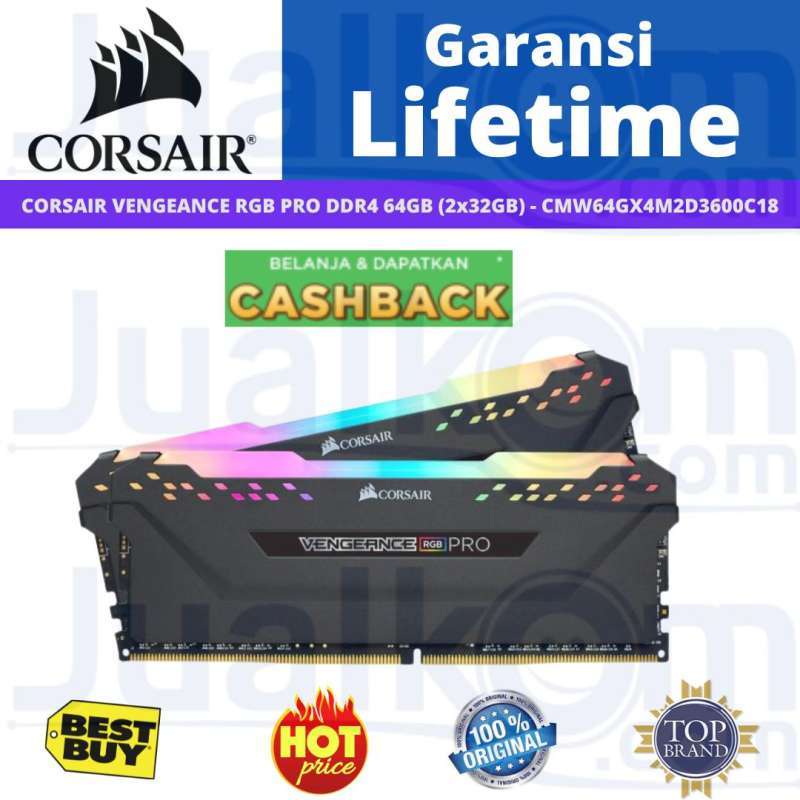 Jual Corsair Vengeance Rgb Pro Ddr4 64gb (2x32gb