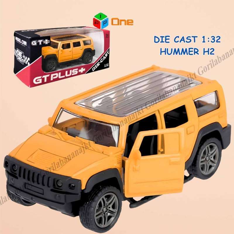 Jual Diecast 1:32 Mobil Hummer H2 Kuning Pullback Mainan Pajangan - Main Image