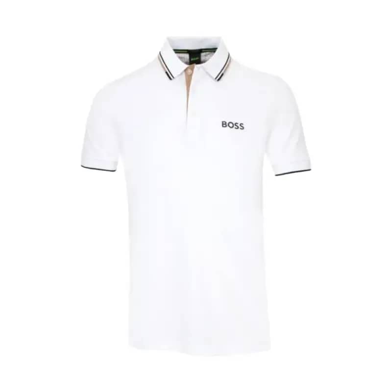 Hugo Boss Paddy Pro with Contrast Logo Polo Shirt Natural