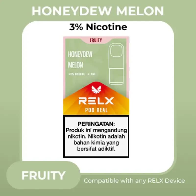 relx pod pro honeydew melon RELX Pod Pro Mellow Melody (Honeydew Melon) – 3% Nicotine main image 0