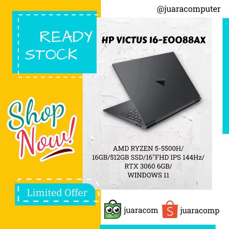 HP VICTUS 16-E0088AX RYZEN 5-5600H/16GB/512GB SSD/RTX 3060 6GB/16