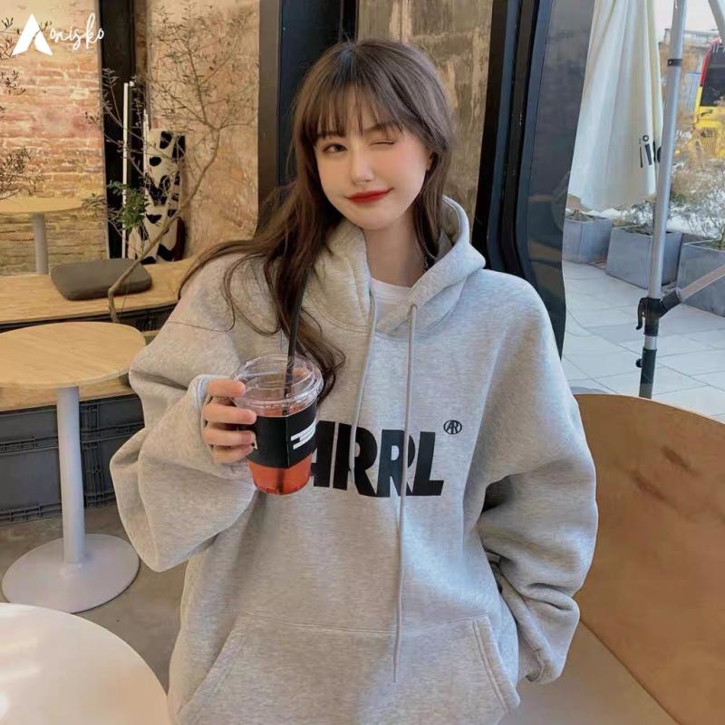 Promo s 7xl Hoodie Wanita Korean Stlye Arrl Warna Abu Muda Oversize Ukuran S M L Xl Xxl Xxxl Xxxxl Xxxxxl Unisex Bahan Fleece Tebal Xxxl Abu Muda Diskon 21